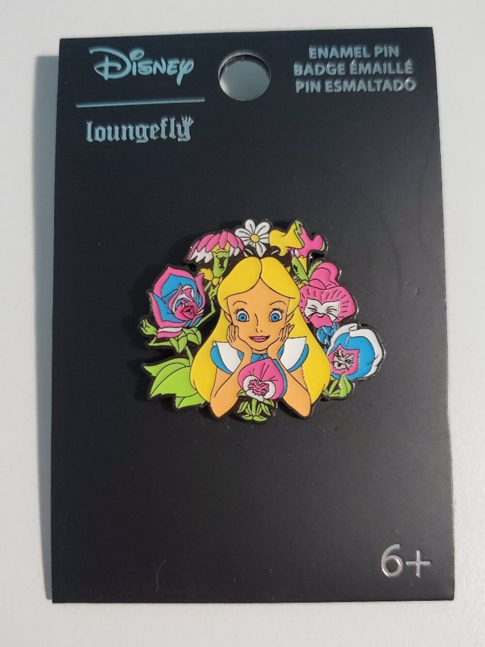 Disney Alice in Wonderland & Singing Flowers Enamel Pin